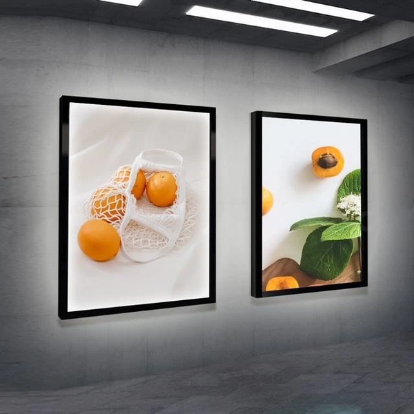 A1 LED Light Box Black Frame MAGNETIC Slimline Display Poster Waterproof Sign