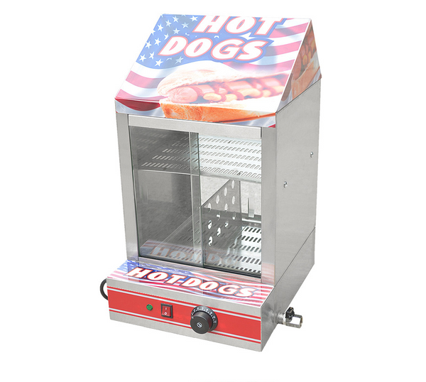 Commercial Electric Sausage Hot Dog Cooker Hotdog Steamer Machine Bun Warmer