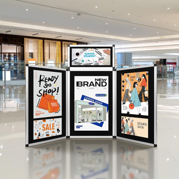 3+1 Panel Trade Show Presentation Board Folding Panel Table Top Display Board