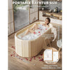 59'' Foldable Portable Large Bathtub Water Tub Folding PVC Adult Spa Bath Bucket