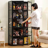 Home Storage Cabinet 5-Tiers Showcase with Double Doors Figurine Display Cabinet