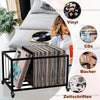 Vinyl Record Storage Rack on Wheels Sturdy Metal Frame Vinyl Organizer LP Holder