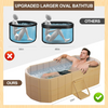 59'' Foldable Portable Large Bathtub Water Tub Folding PVC Adult Spa Bath Bucket