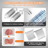 2-in-1 Meat Tenderizer Tool Stainless Steel Manual Cuber & Beef Jerky Slicer Set