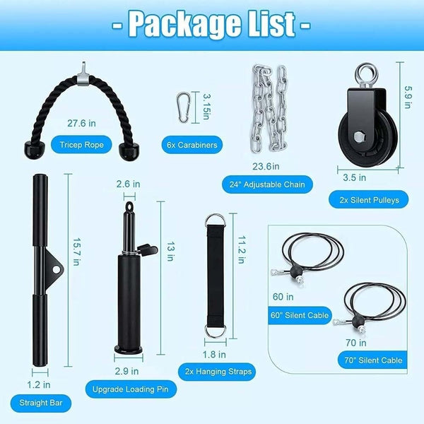Pulley System Durable Cable Pulley Attachment for Home Gym Garage Gym Squat Rack