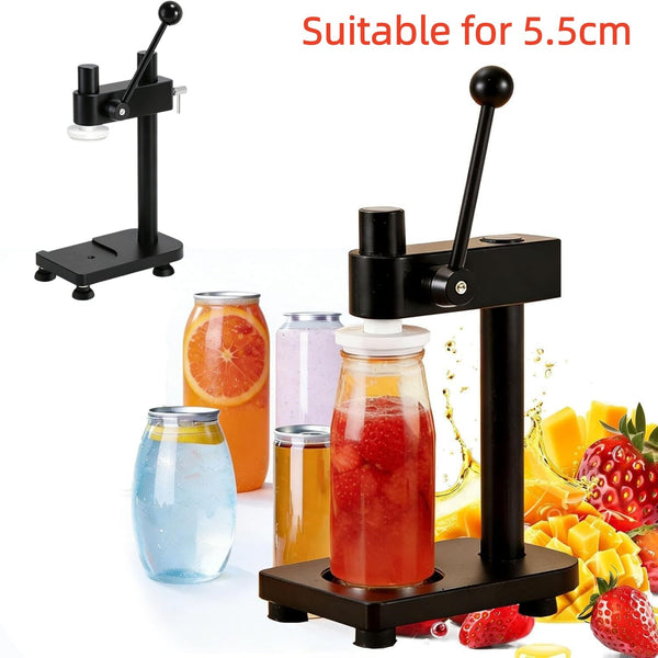 Manual Can & Bottle Sealer Adjustable Height Capper for Beer Juice Coffee Soda