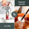 9Pcs Canning Pot Set Water Bath Canner Stainless Steel with Glass Lid 21.5 Quart