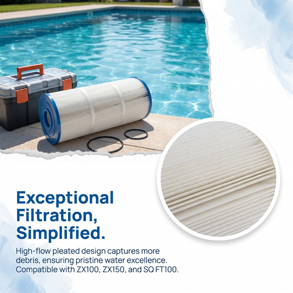 Swimming Pool Replacement Filter Cartridge Replaces For Astral Hurlcon ZX100