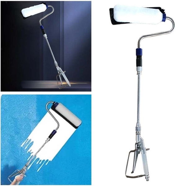 Airless Paint Roller Airbrush Tool Brush Extension Pole Painting Kit for Walls