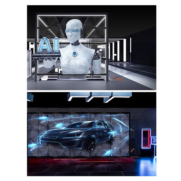 3*50cm 3D Holographic Fan Hologram Projector LED Photo Video Advertising Display