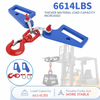 3T Forklift Lifting Hook Attachment Dual Fork Mobile Crane Lifter for RanchCargo