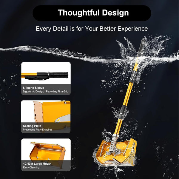 Wallboard Finishing Box Putty Powder Scraper Wall Plastering Flat Box w/Handle