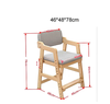 Wooden High Chair for Toddlers Teens Learning Chair Grows with Kid for Dining