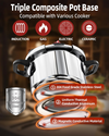 Pressure Cooker 6L Explosion-Proof One-Hand Locking Induction Compatible 100Kpa
