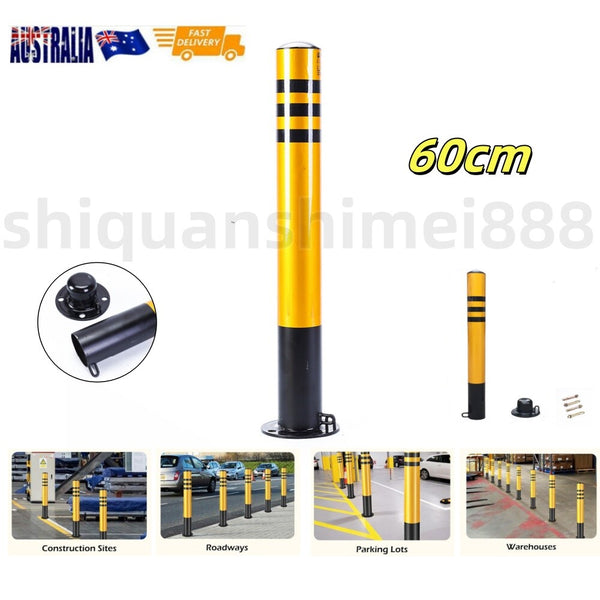 60cm Pipe Steel Yellow Safety Bollards Parking Barrier Post with Bolt  AU