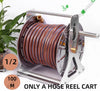Large Stainless Steel Garden Hose Reel Cart Portable Pipe Holder Heavy Duty