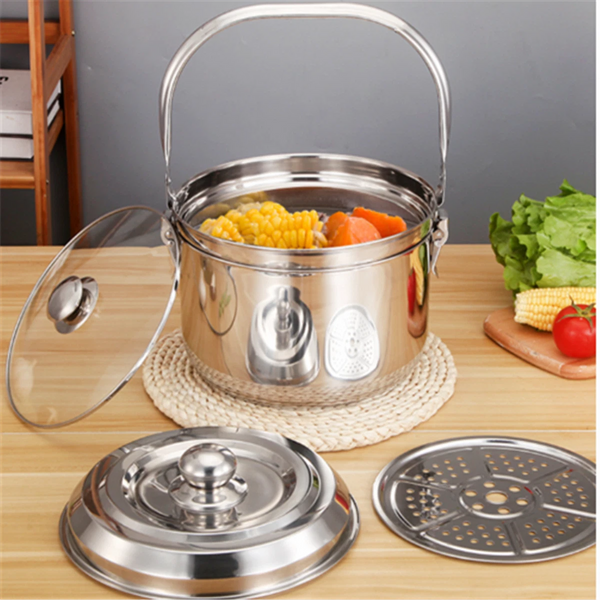 Energy-Saving Stainless Steel Soup Pot, Heat Preservation Pot Environmentally