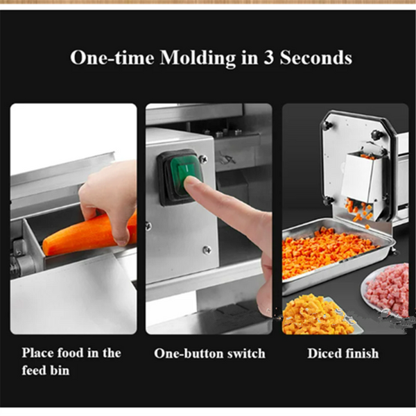 Electric Vegetable Fruit Dicer Commercial Cube Cutting Machine Stainless Steel