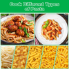 Electric Pasta Cooking Machine 4 Grid Pasta Warmer Noodles Cooker W/ Drain Valve