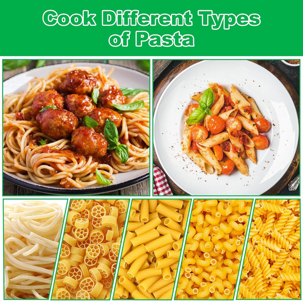 Electric Pasta Cooking Machine 4 Grid Pasta Warmer Noodles Cooker W/ Drain Valve