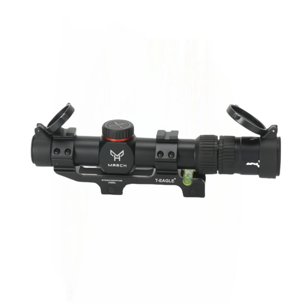 Rifle Scope 1.2-6x24 MOA Reticle Clear Green-Coated Lens Flip-Back Lens Covers