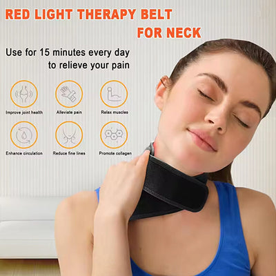 Red & Infrared Light Wrap for Neck 660nm Red & 850nm Near-Infrared Light Belt