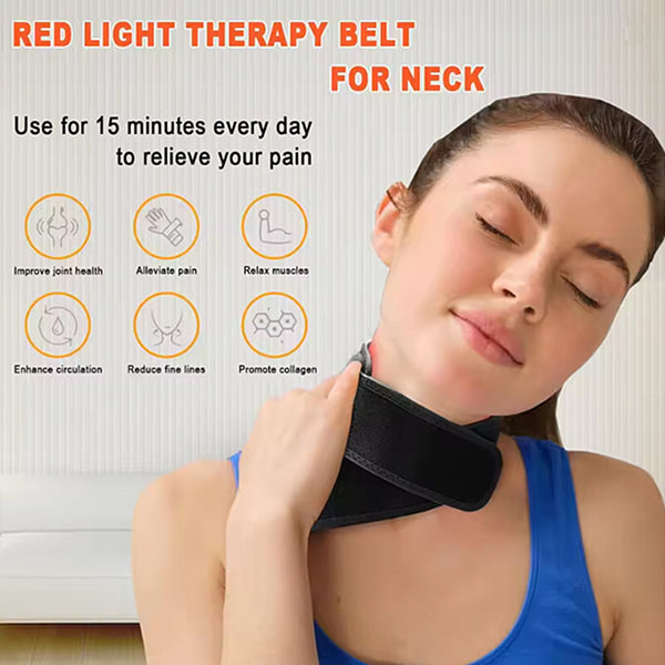 Red & Infrared Light Wrap for Neck 660nm Red & 850nm Near-Infrared Light Belt