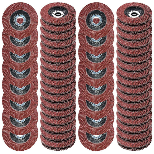 50PCS 125mm 80 Grit Flap Discs Zirconia Grinding Sanding Wheel For Angle Grinder