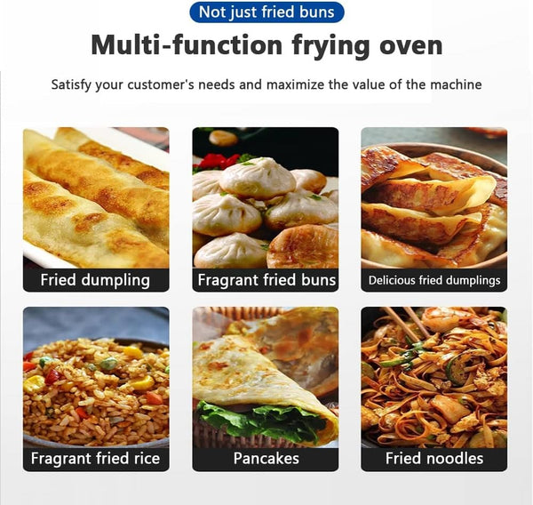 Dumpling Frying Pan Shengjian Bao Frying Automatic Electric Pot Paste  Machine