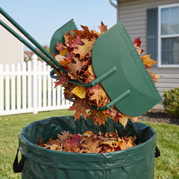 Long Handle Metal Leaf Grabber Rake Leaf Collector for Yard Work Labor-Saving