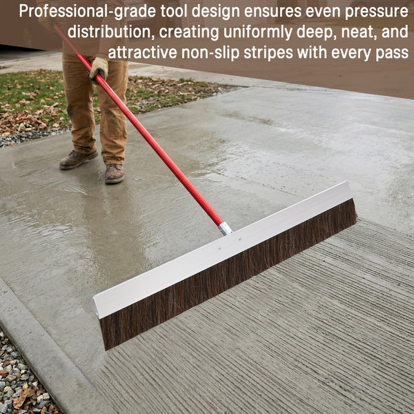 Aluminum Backed Concrete Broom 1220mm Concrete Broom for Driveways Wet Concrete