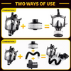 Full Face Gas Mask Flow Respirator Electric Supplied Air Fed Flow System Device