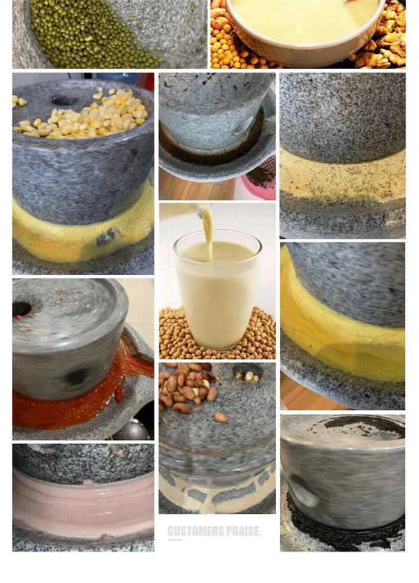 Electric Stone Mill with Wheels Grinding Wet/Dry Soybean Milk Wheat Flour AU