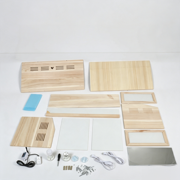 80CM Chick Brooder Box Wood with Digital Thermostat for Chicks Quail Hamsters AU