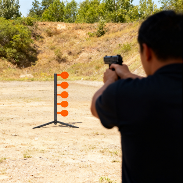 6" 7.7mm AR500 Steel Shooting Range Targets Target Tree Metal Paddles With Tubes