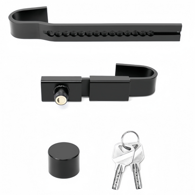 Shipping Container Lock Adjustable Steel Cargo Trailer Lock with 2 Keys & Cover