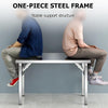 120CM Stainless Steel Folding Table Portable Camp Picnic Party Dining Table AU