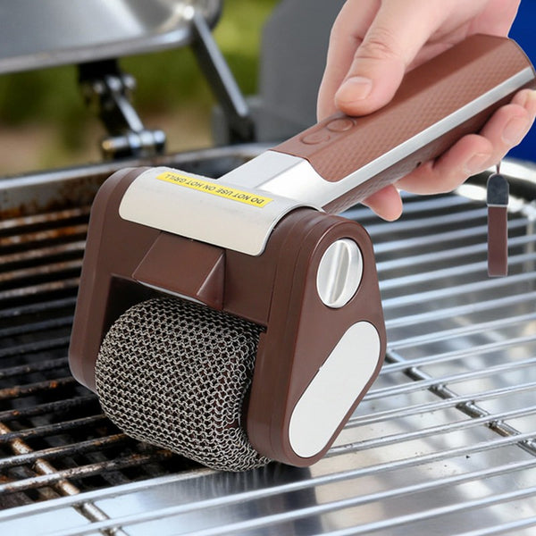 Rechargeable BBQ Cleaner Brush Stainless Steel Roller Electric Grill Cleaner