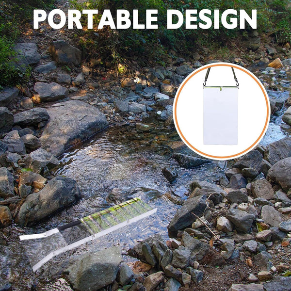 Gold Panning Kit With Sluice Box 50" Folding Aluminum Gold Mining Equipment