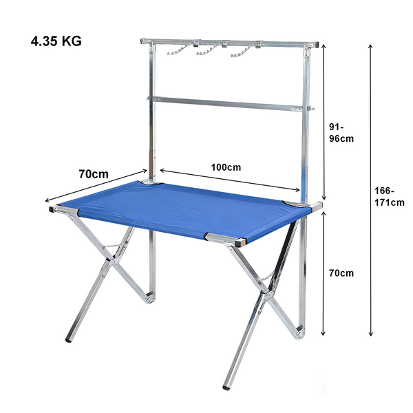 Folding Table 100x70cm Portable Display for Market Fair Stall Camping&Tradeshow