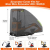 Mini Excavator Cover Waterproof Zippered Excavators Cover for Bobcat E20 Black