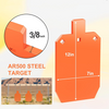 AR500 Steel Targets for Shooting 3/8'' Thick Gong Silhouette Metal Target Orange