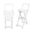 Bamboo Bar Stool Foldable Design W/ Ergonomic Backrest Space-saving For Bars
