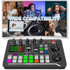 Podcast Studio Equipment Kit F998 Live Sound Card Audio Mixer w/ Mic 3m Earphone