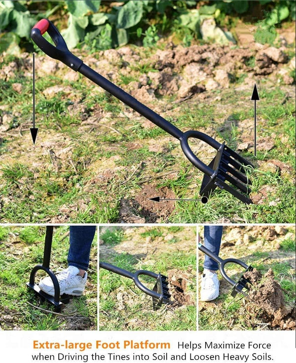 Gardening Pitch Fork Digging Fork with Manganese Steel Garden Agricultural Tool