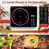 Electric Induction Cooktop Fast Touch Infrared Burner Portable Cooktop 2200W