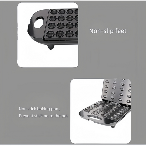 Electric Walnut Cake Waffle Maker With 24 Holes Cooking Kitchen Biscuits Making