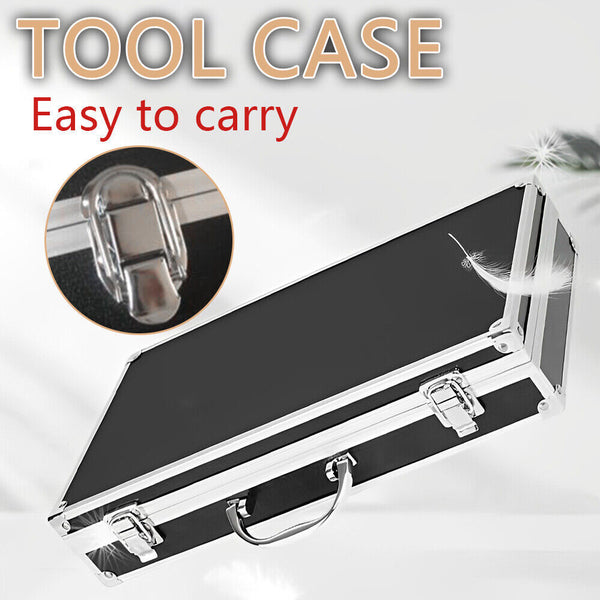 Multi-Purpose Microphone Carry Case Foam Insert Aluminum Alloy Storage Box