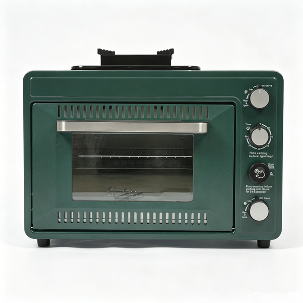 2-in-1 Outdoor Oven Portable Camping Cooking Stove Butane Canister Compatible