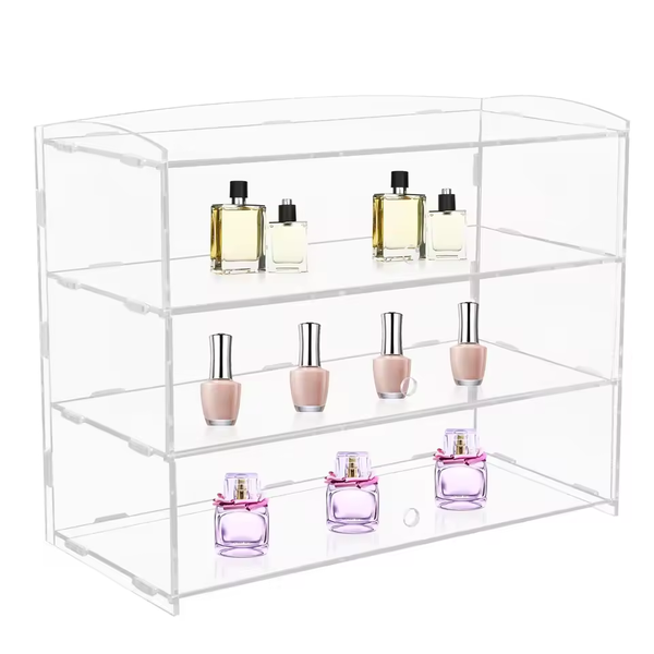 2/3 Tier Acrylic Display Case for Collectibles Figures Cupcake Dustproof Cabinet